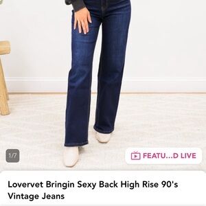 Lovervet 90's High Rise Vintage Wide Leg Jeans (Size 9/29)